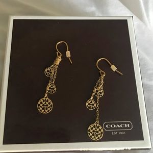 Coach logo earrings